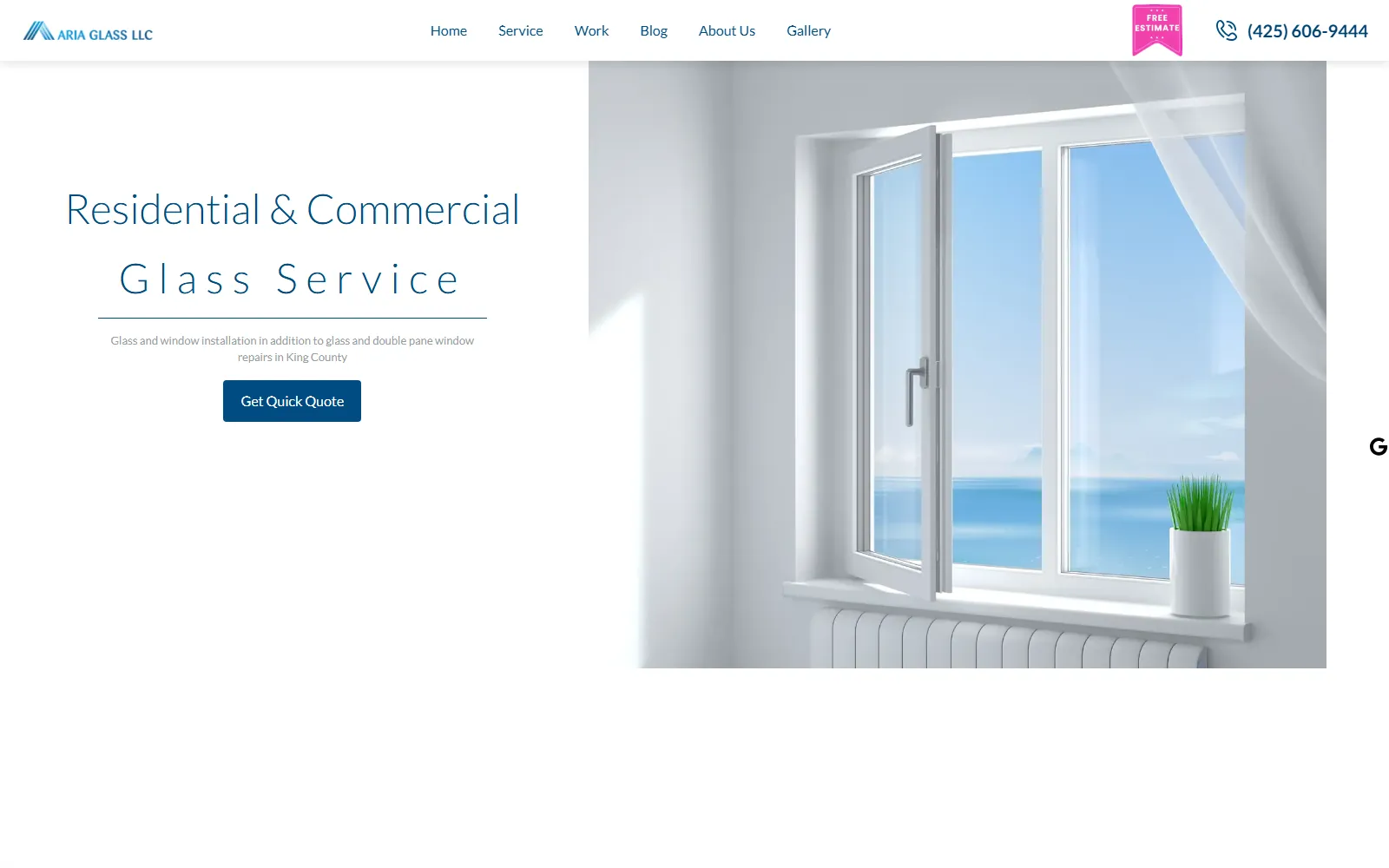 Aria Glass website