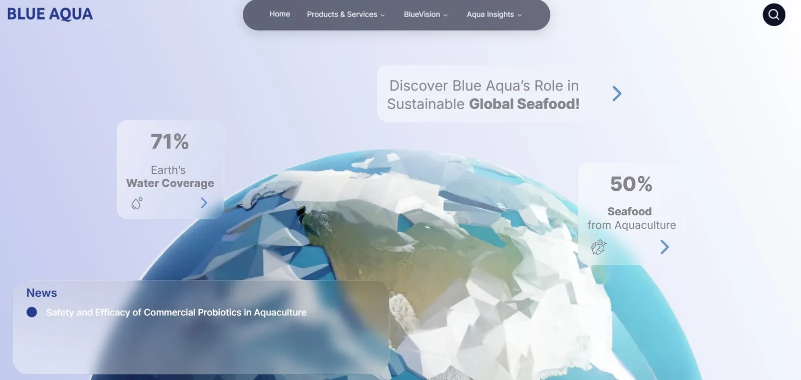 Blue Aqua website